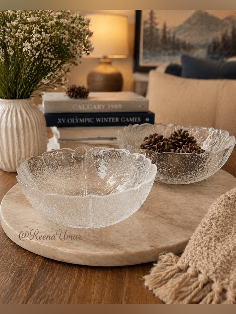 Vintage Arcoroc Aspen Clear Glass Bowls – Set of 2 (6.7”) | Made in France